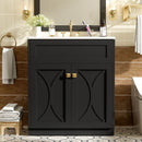 Bathroom Vanity With Sink, Freestanding Storage Cabinet With Handles by HouseOfZazla