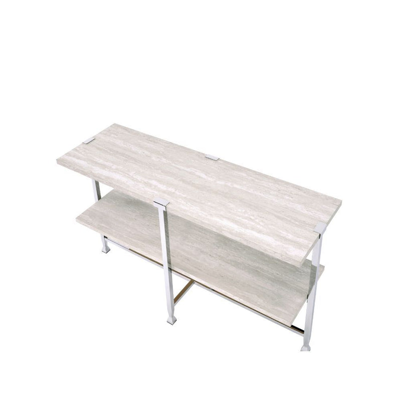 Brecon - Sofa Table - White Oak & Chrome, photo 2 of 5