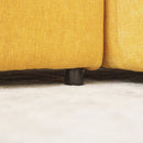 91.73" L-shaped Sofa Sectional Sofa Couch with 2 Stools and 2 Lumbar Pillows for Living Room, Yellow