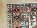 4' X 7' Antique Handmade Turkish Melas Oushak Wool Rug