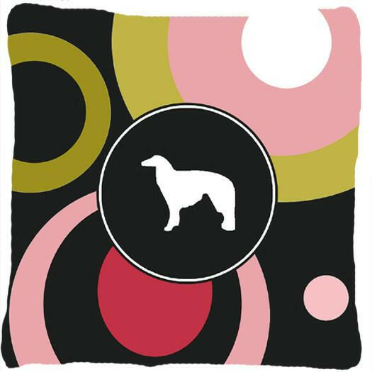 Borzoi Decorative   Canvas Fabric Pillow