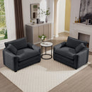 Modern Classic Fabric Single Chair Deep Seat Sofa With Pillow by HouseOfZazla
