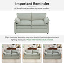 Modern Loveseat Sofa, Upholstered Couch With Side Storage Pockets