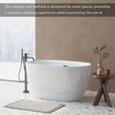 Freestanding Oval Bathtub With Overflow And Pop Up Drain, Double Walled Design - Gloss White by HouseOfZazla
