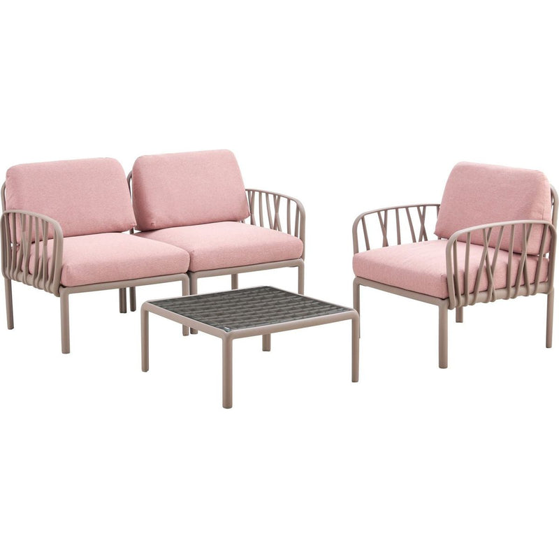 Patio indoor/ outdoor garden 2 single sofa armchairs plastic with soft cushion Weather waterproof chair Sectional Furniture for Balcony Garden Pool Lawn Backyard morden design sitting room sofa table