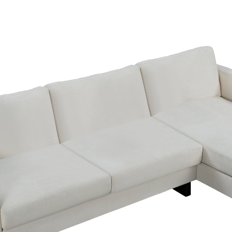 Walker Edison | Linen Sectional Sofa with Chaise