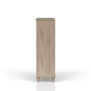 Queen Canopy Bedroom Set With A 2 Drawer Nightstand A Dresser With Poster Mirror And A Door Chest - Sand by HouseOfZazla