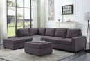 Cassia - 7 Seat Reversible Modular Sectional Sofa With Ottoman by HouseOfZazla