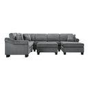 Contemporary U - Shaped Sectional Sofa With Movable Storage Ottoman by HouseOfZazla