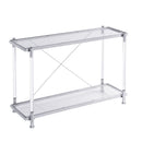 Chrome Glass Sofa Table, Acrylic Side Table, Console Table For Living Room & Bedroom - Chrome by HouseOfZazla