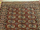 4' X 4' Antique Handmade Turkoman Bokhara Balouch Woven Wool Rug Brick Red Nice