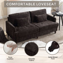 Mid Century Modern Fabric Loveseat Sofa, 2 Seat Upholstered Couch