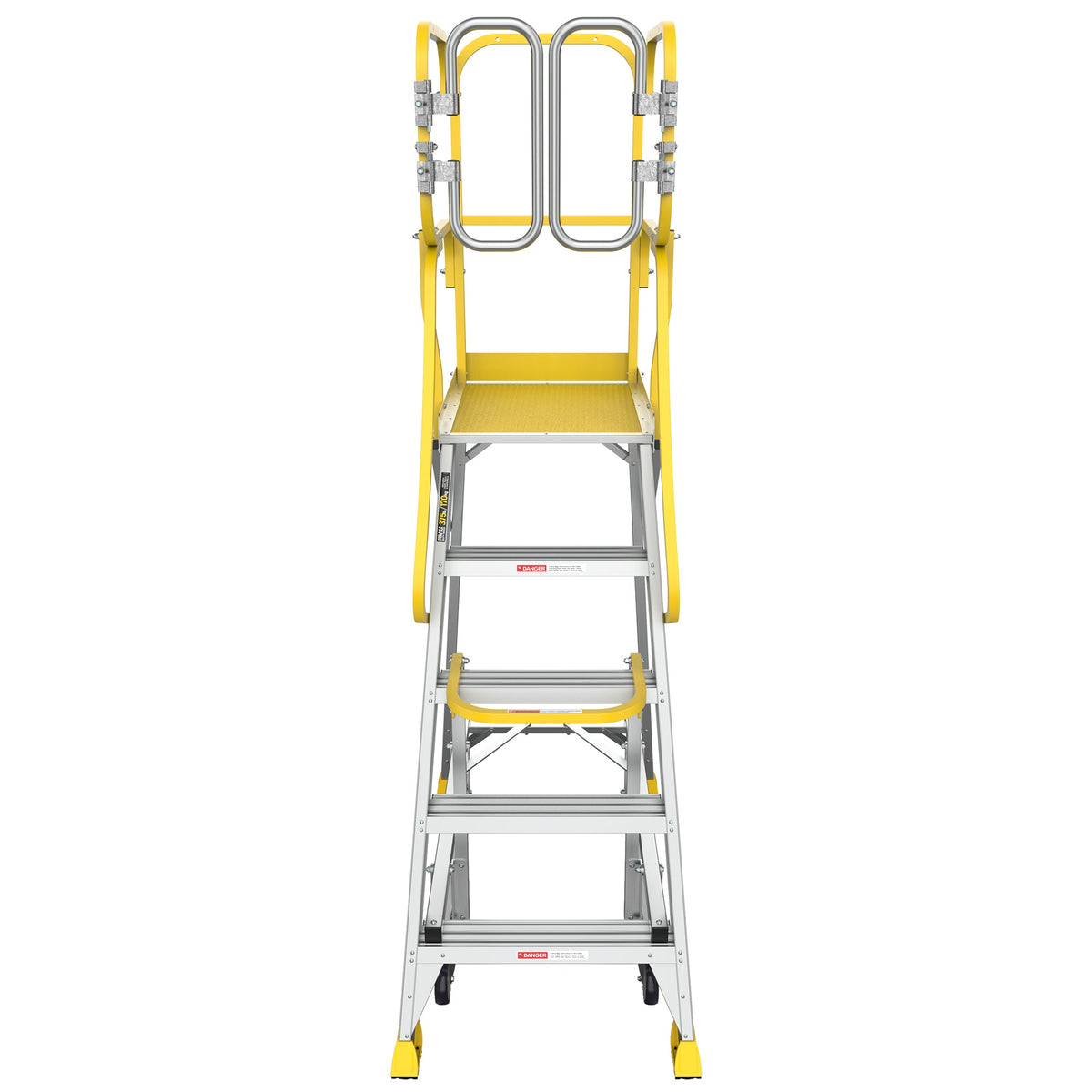 5 Step 375lbs Aluminum Rolling Platform Ladder, photo 10 of 10