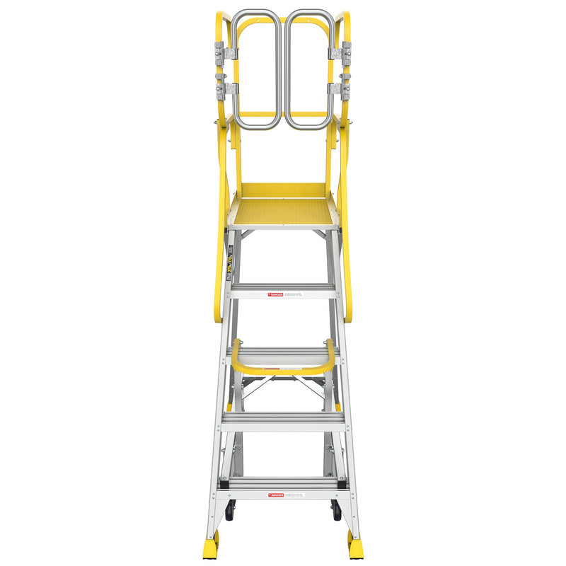 5 Step 375lbs Aluminum Rolling Platform Ladder, photo 10 of 10