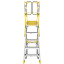5 Step 375lbs Aluminum Rolling Platform Ladder