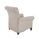 Aidan - Push Back Recliner Chair With Tufted Back And Nailhead Trim - Cream by HouseOfZazla