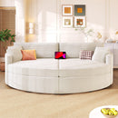 Oversized Double Chaise Lounge Sofa With USB Ports by HouseOfZazla