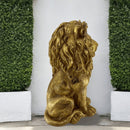 24" Lion Statue - Resin Outdoor Guardian Sculpture