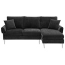 84" Convertible Sectional Sofa, Modern Chenille L-Shaped Sofa Couch with Reversible Chaise Lounge, Fit for Living Room, Apartment (2 Pillows)