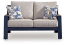 East Beach - Loveseat With Cushion - Blue by Unique Piece Furniture