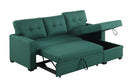 Upholstered Pull Out Sectional Sofa With Chaise by HouseOfZazla