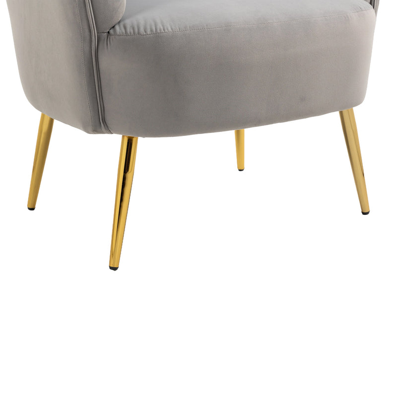 Accent Chair, leisure single chair with Golden feet