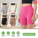 Women\'s High Waist Biker Shorts Tummy Control Pants Athletic Leggings Spandex Booty Shorts with 6.3In Inseam No Front Seam for Workout Yoga Running V