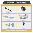Heavy Duty PVC Slatwall Garage Organizer, 8ft x 4ft