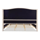 Marcella - Upholstered Shelter Headboard Bed Set by HouseOfZazla