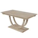 Topmax - 6 Piece Wood Half Round Dining Table Set Kitchen Table Set With Long Bench And 4 Dining Chairs, Modern Style by HouseOfZazla