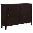 Wedgewood - 6 Drawers Dresser - Cappuccino by HouseOfZazla