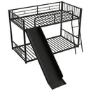 Metal Bunk Bed With Slide, Durable Steel Frame by HouseOfZazla