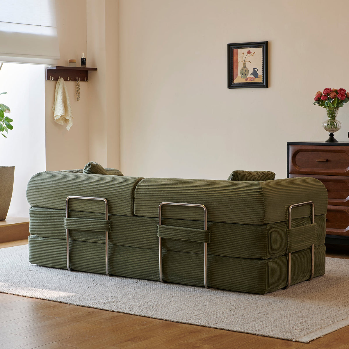78.8" Compression Sofa - Convertible Floor Sofa Bed, photo 9 of 10