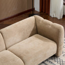 Tonson 83" 3-Seater Velvet Sofa, Wave Design by HouseOfZazla