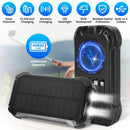 Portable Solar Charger 49800mAh Power Bank External Battery Pack 22.5W PD Fast Charging Built in 4 CablesÊ15W Wireless Charging LED Flashlight for Cam
