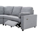 Power Recliner Sectional Sofa Home Theater Reclining Sofa With Two USB Ports, Two Storage Drawers For Living Room by HouseOfZazla