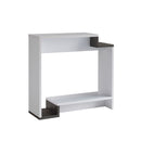 Contemporary Console Table With Two Open Shelves - White / Gray by Unique Piece Furniture