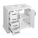 Bathroom Vanity With Sink, Soft Close Doors, Adjustable Shelf & 3 Drawers by HouseOfZazla