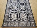 4x6 Power-Loomed Rug Dark Navy Blue & Ivory Oriental Carpet Nice
