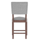 Set of 4 Mid-Century Modern Linen Upholstered Bar Stools