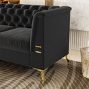 Luxurious Sofa With Legs, Modern Chesterfield Design, Tufted Upholstery, 3 Seat Couch For Living Room And Office by HouseOfZazla
