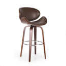 Lumos - Mid Century Modern Upholstered Swivel Barstool