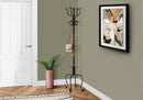 Coat Rack Hall Tree, Free Standing, 8 Hooks, Entryway, Transitional - Black by HouseOfZazla