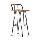 Outdoor Barstool With Angled Metal Legs - Brown by HouseOfZazla