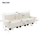 3 Seater Sofa Couch With Curved Armrests by HouseOfZazla