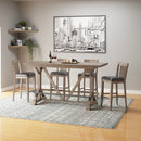 Slat Back Bar Stools (Set of 2) - Brown by HouseOfZazla