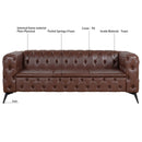 84.06Inch Width Traditional Square Arm removable cushion 3 seater Sofa