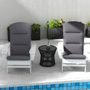 2 Piece Adirondack Chair Cushions, 59 x 20.5 x 2 inch Outdoor Chair Cushions for Fire Pit Chairs with Seat, Back, Ties, Water Repellent Replacement Patio Seat Pads, Gray