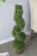 7.5x7.5x35" 3 Foot Tall Artificial Spiral Boxwood Tree by HouseOfZazla