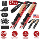 2Pcs Walking Sticks Collapsible Hiking Poles Folding Aluminum Trekking Poles Adjustable Hiking Sticks with EVA Foam Grips for Backpacking Hiking Mount
